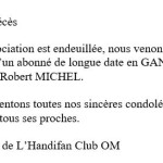 Décès de M. Robert MICHEL